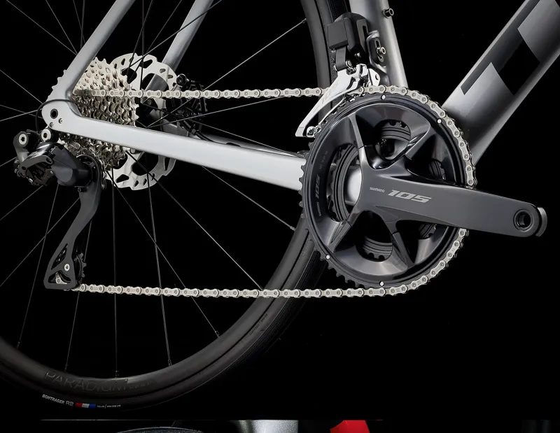 Trek Emonda SL 6 Di2 Carbon Road Bike in Quick silver/ Red Size 54-3